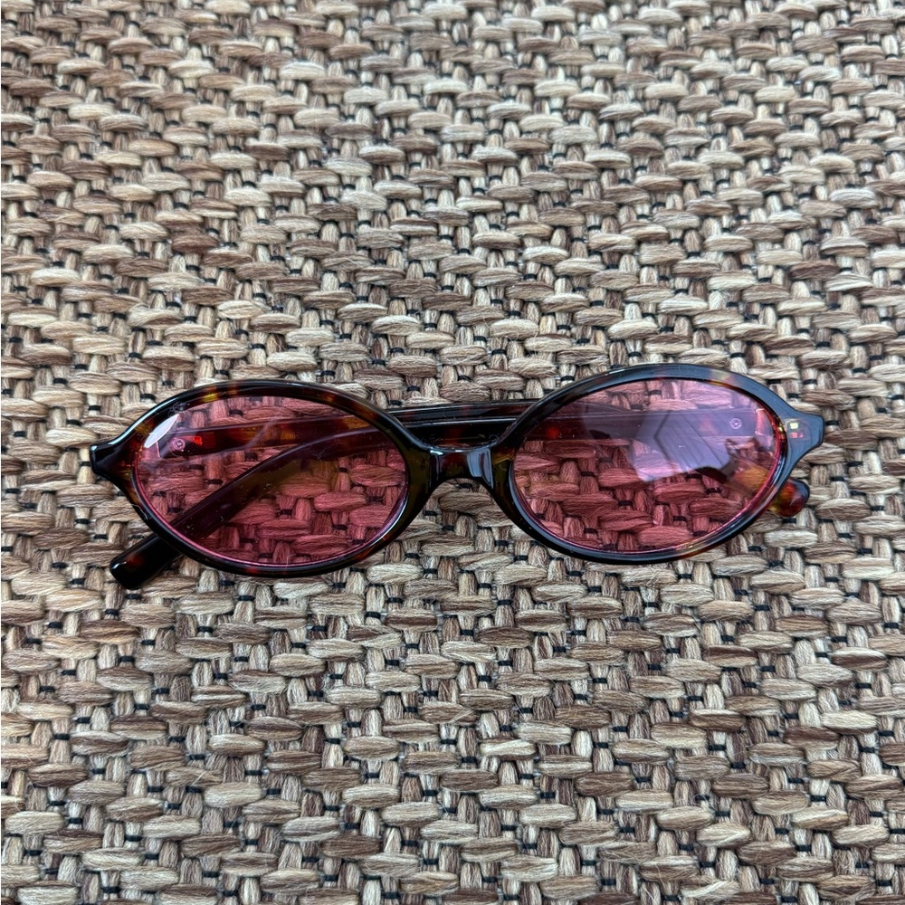 Tortoise Shell Sunglasses with Pink Lenses